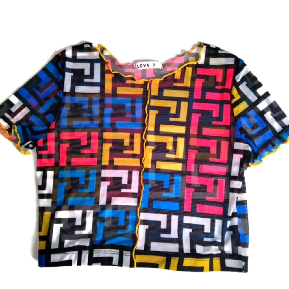 Love j sheer crop top